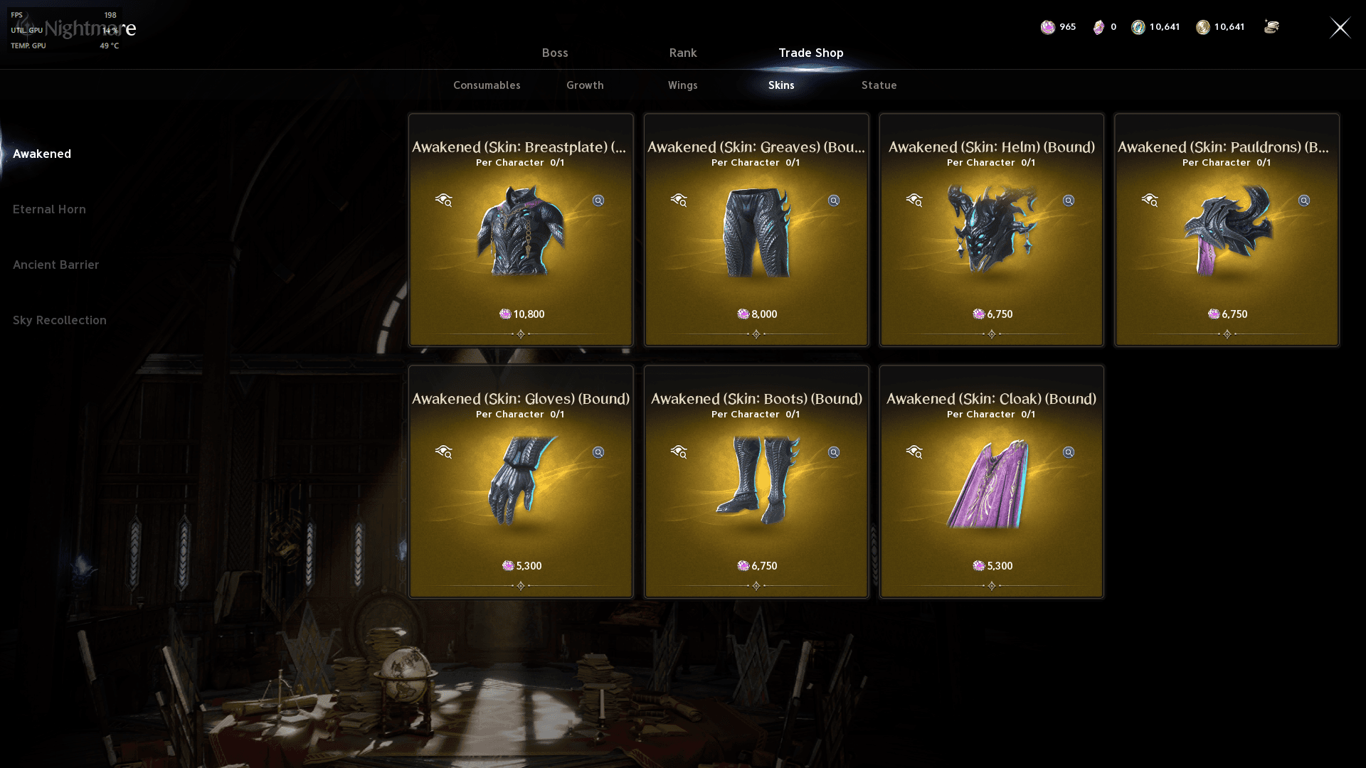 Ensemble d’apparence Awakened dans la boutique du Cauchemar